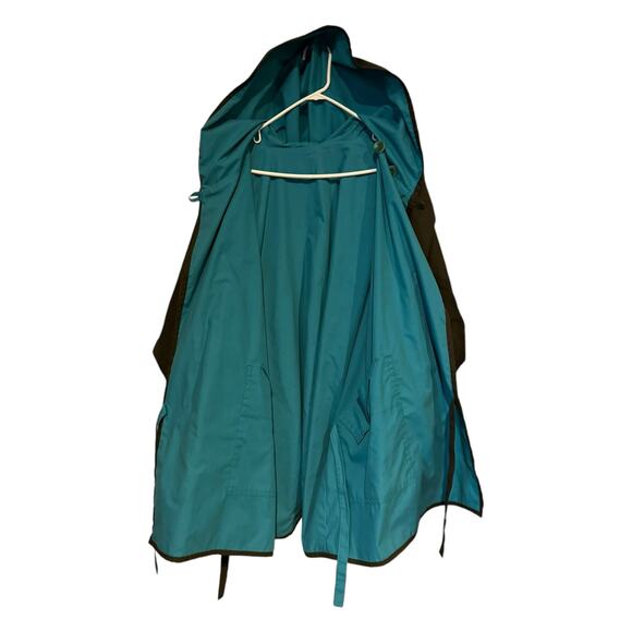 Vintage Japanalia by Eiko Sakai reversible hood coat green blue size M oversized - Picture 9 of 16